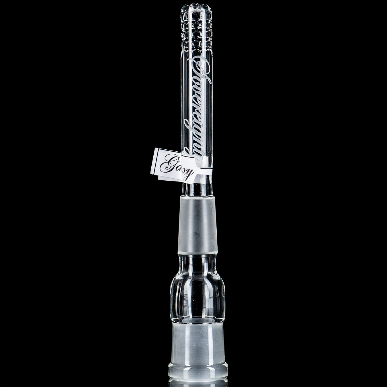 18/18mm 4.5" 180 Gridded Downstem (Galaxy) Sovereignty Glass - Smoke ATX