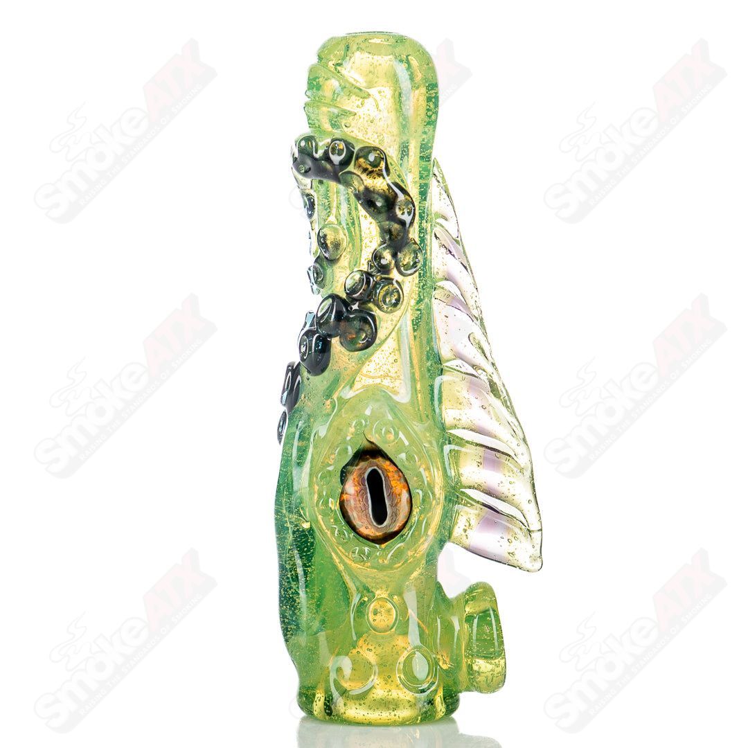 #1 Octopus Chillum by Mako Glass - Smoke ATX
