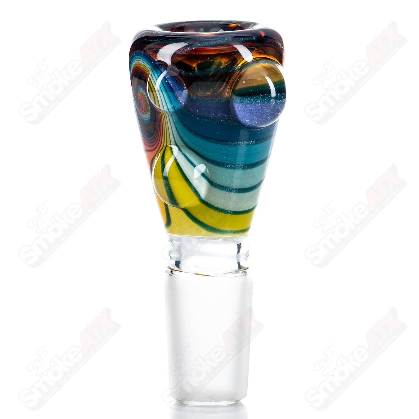 #2 18mm Wig Wag Slide by Mitchell Glass - Smoke ATX