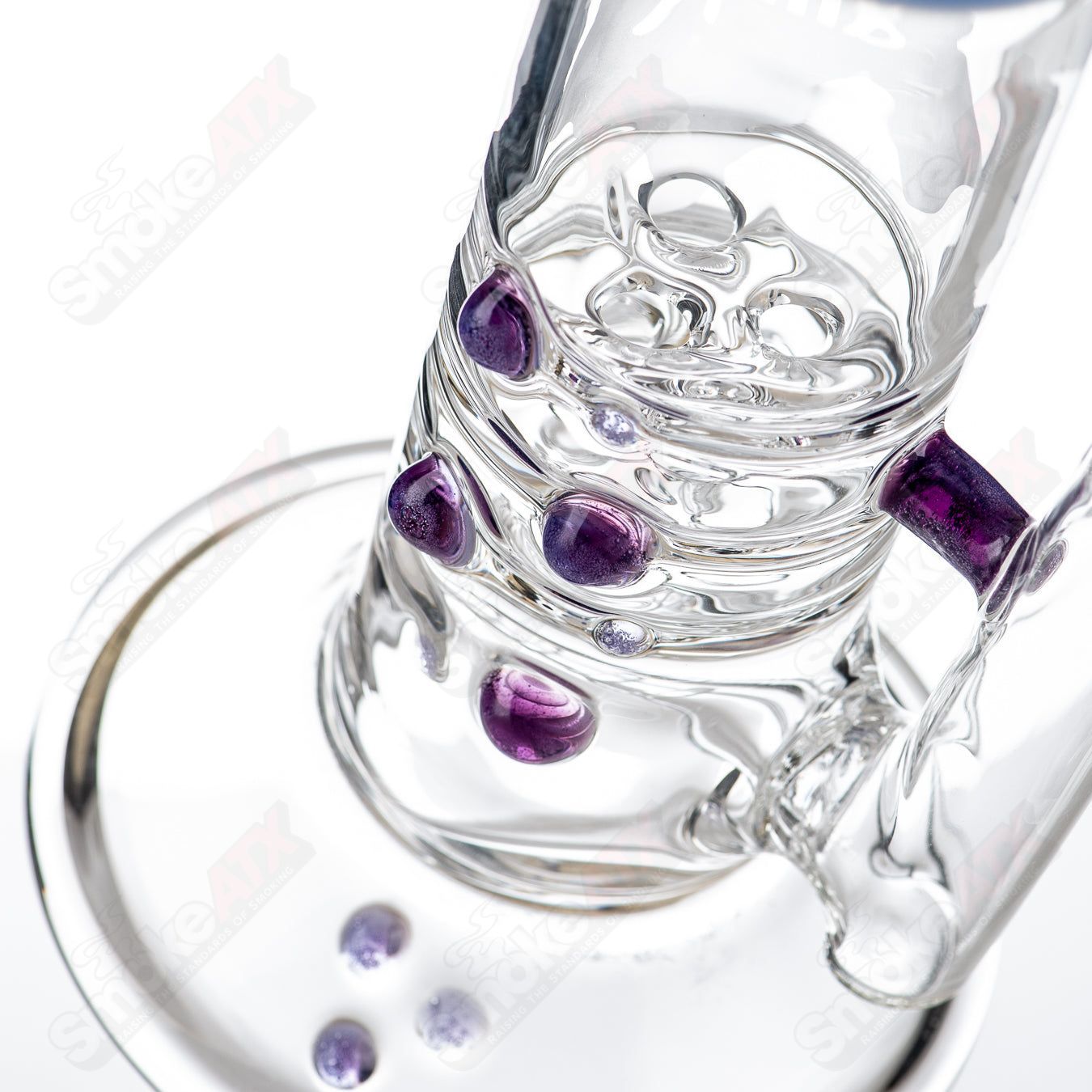 11" 50mm (Grape/Lilac) Triple Multi-Hole Perc Rig AMGC - Smoke ATX