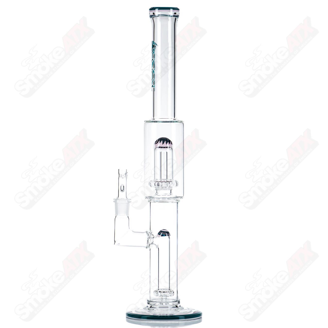 #3 18mm Full Size Circ to Circ w/ Reversal Sections by Toro Glass - Smoke ATX