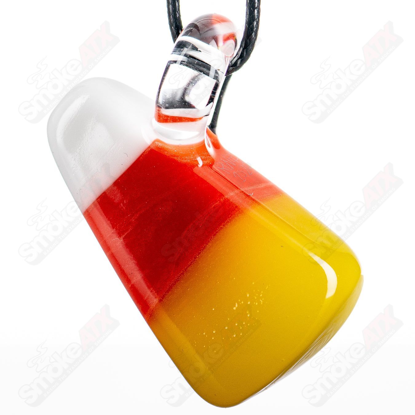 Mega Candy Corn Pendant Sweetshop Glass by Renee Patula - Smoke ATX