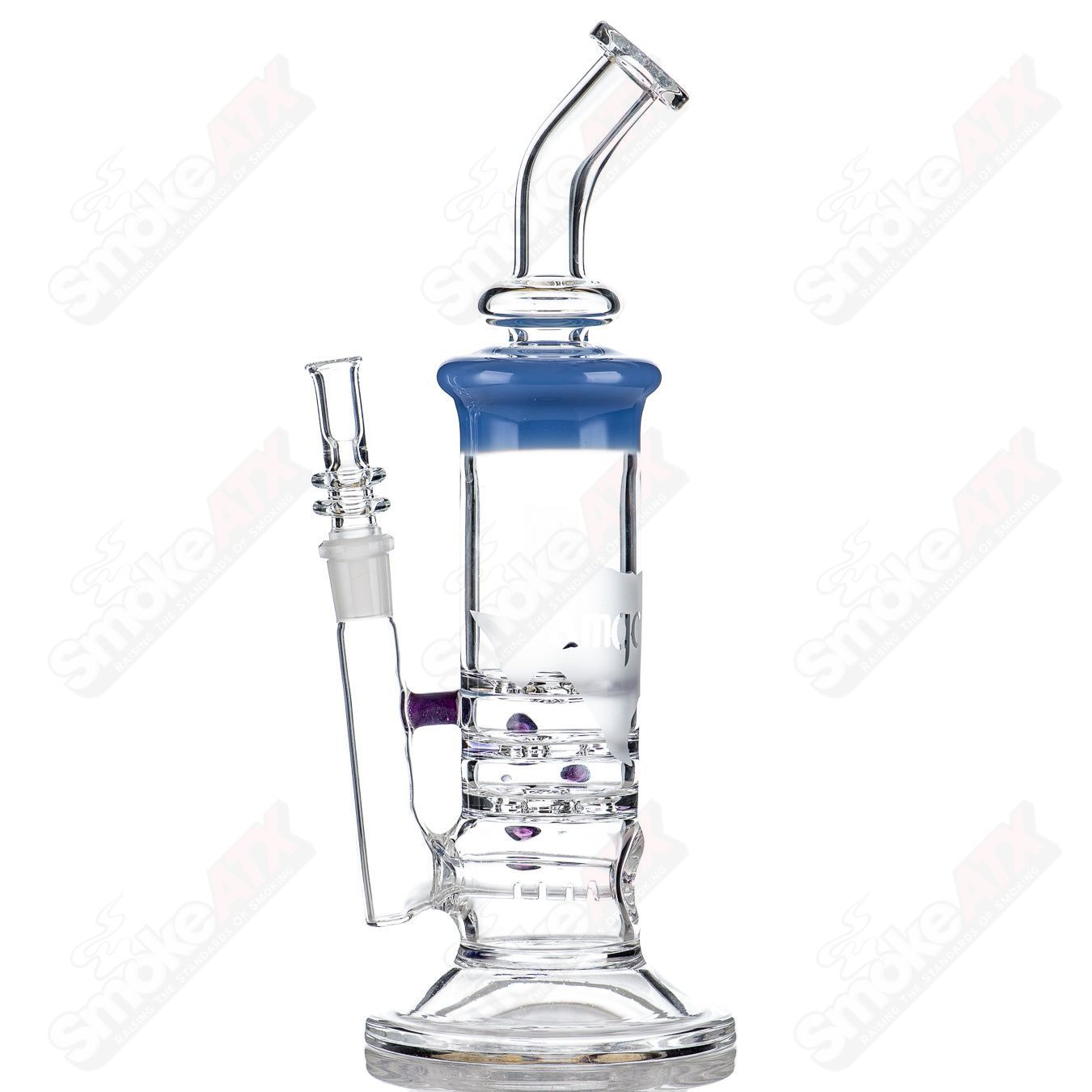 11" 50mm (Grape/Lilac) Triple Multi-Hole Perc Rig AMGC - Smoke ATX