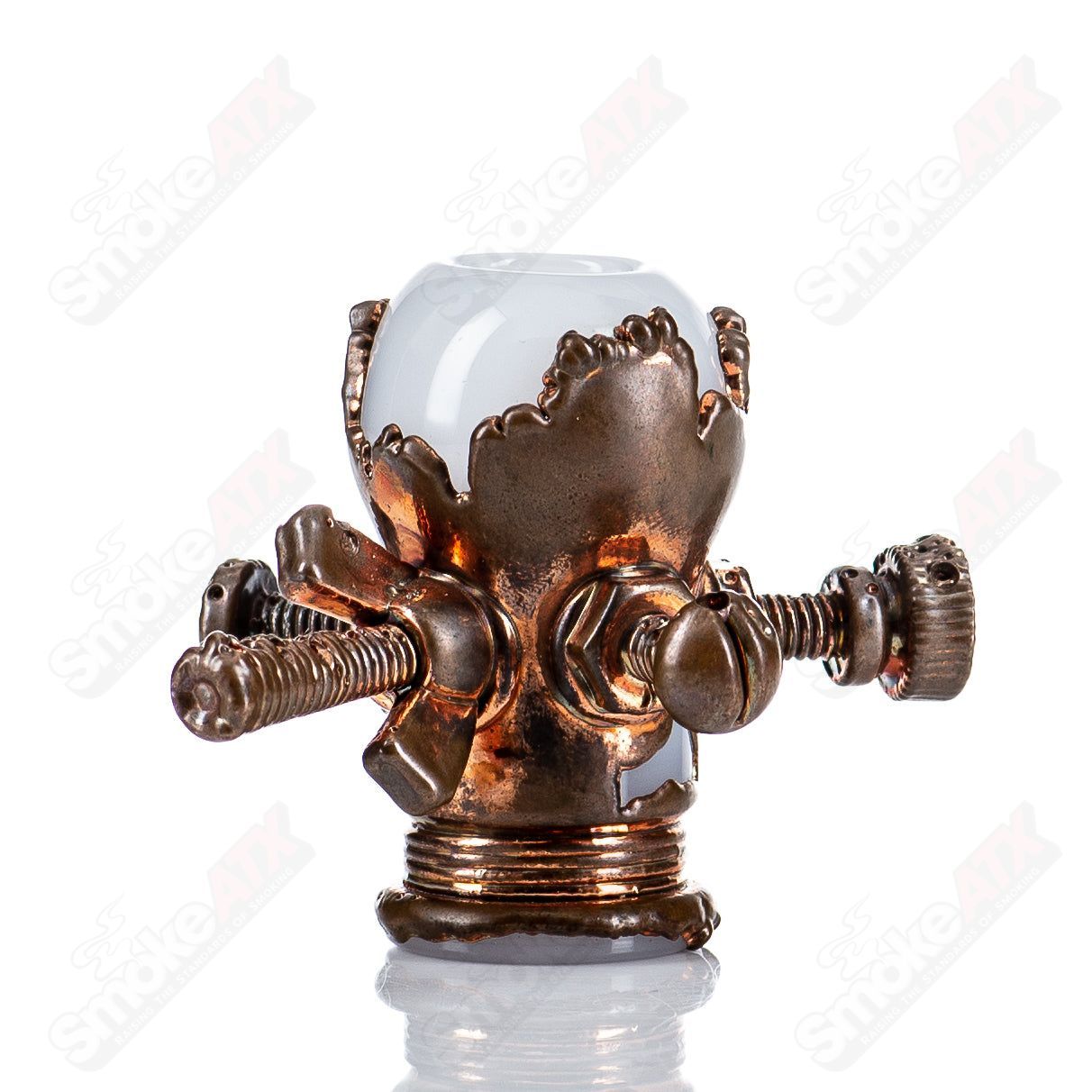 14mm Milk White Electroformed Dome Slide by Snic Glass - Smoke ATX