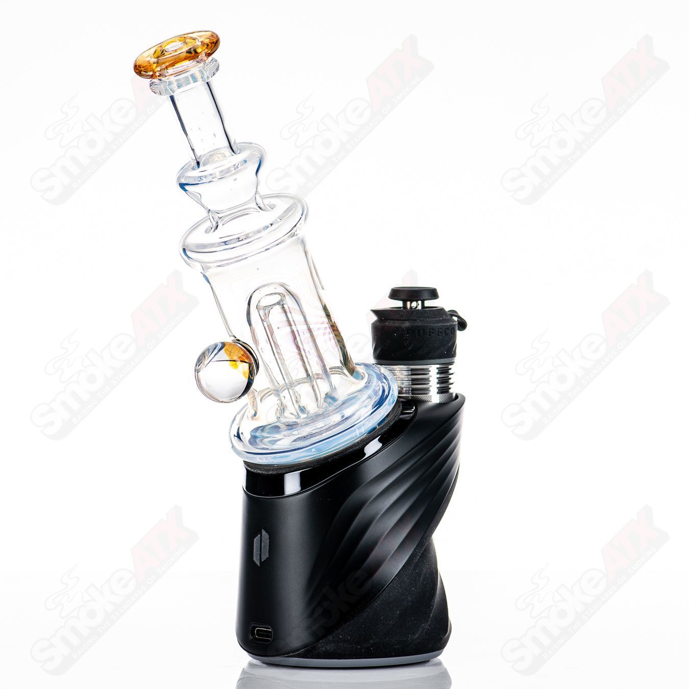 Moonstone Puffco Water Top by Gatez Glass - Smoke ATX