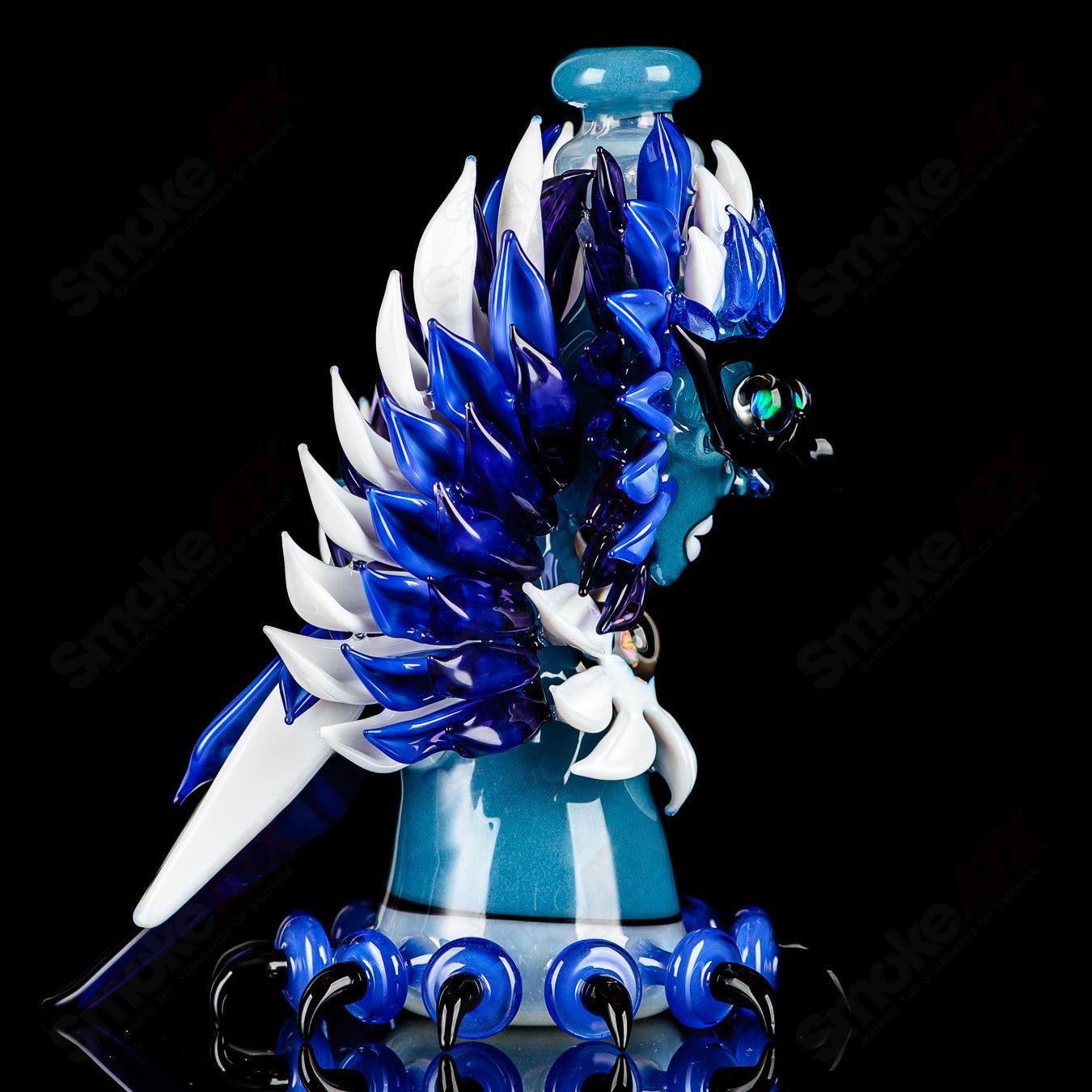 Lace Face Blue Jay Recycler (2 of the Bird Series) - Smoke ATX