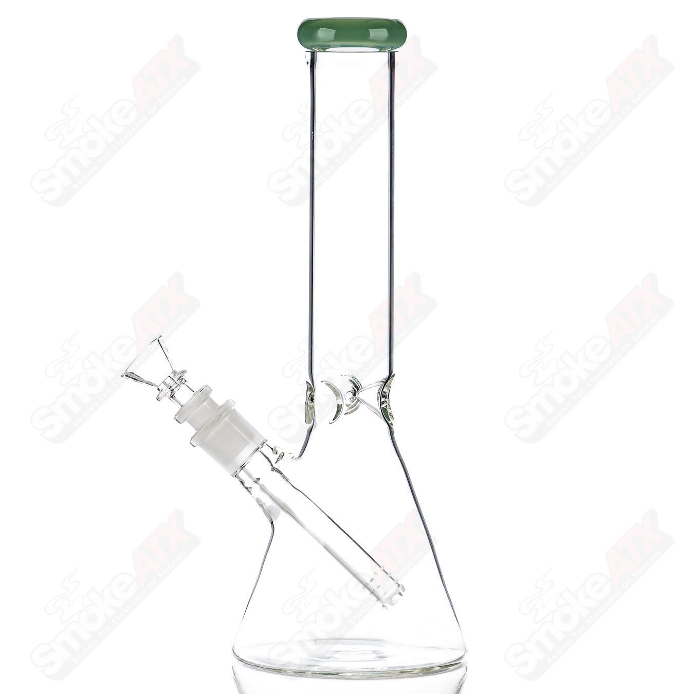 12in Mint Green Accent Showerhead Beaker Diamond Glass - Smoke ATX
