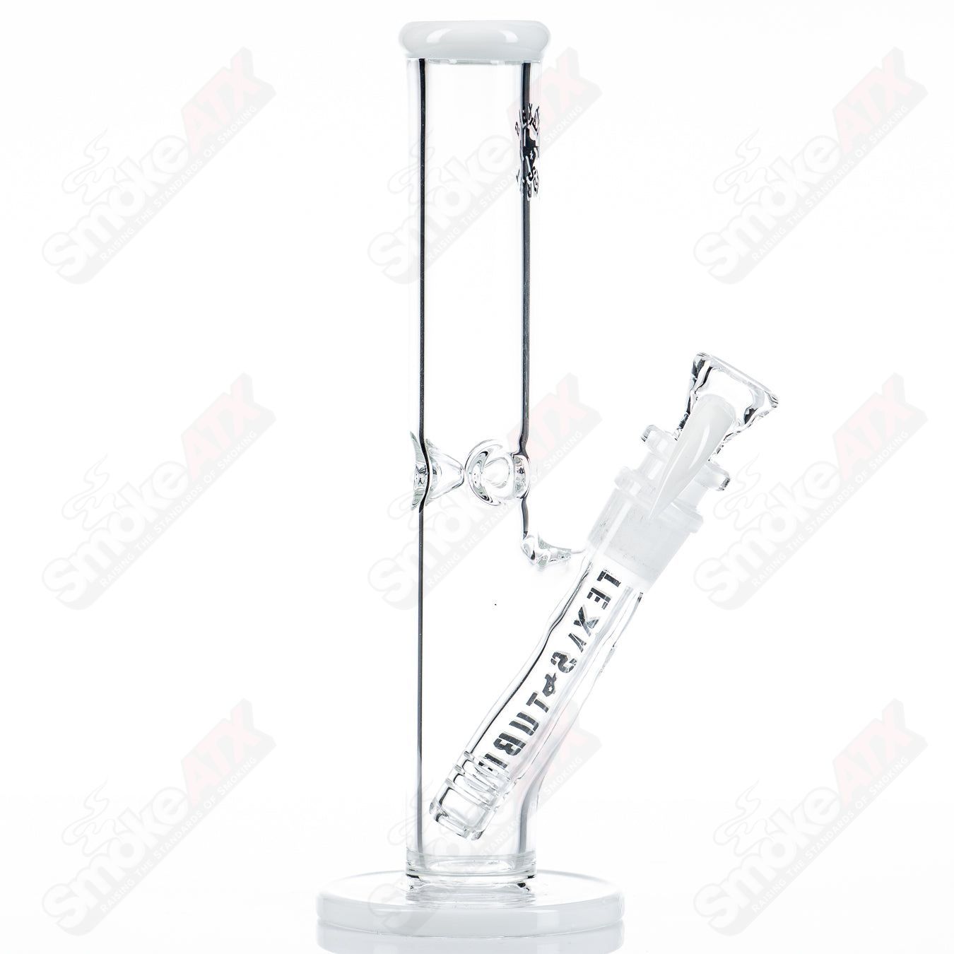 8.5in 14mm (Star White) Straight Tube Texas Tubes - Smoke ATX