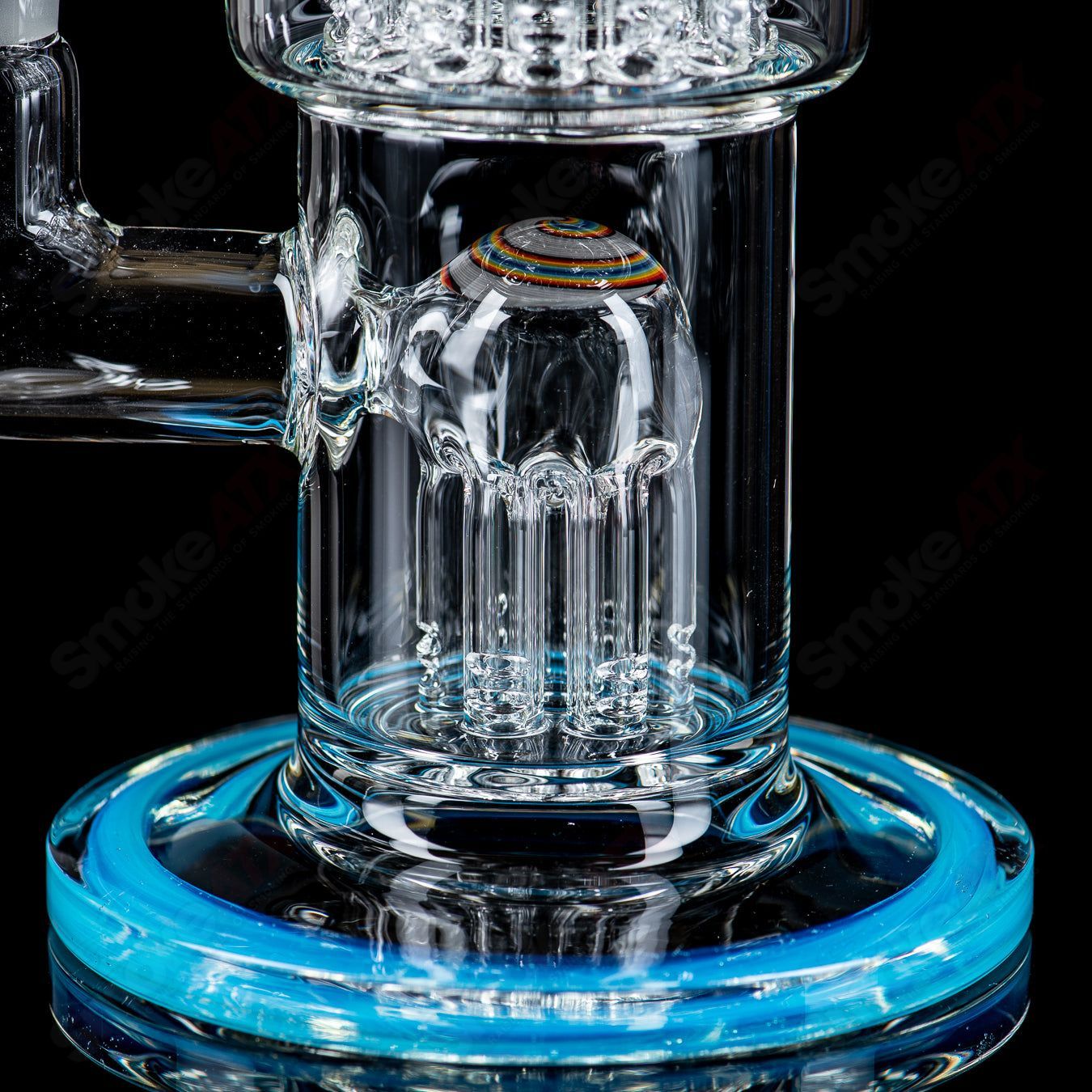 #1 Double Micro 7/13 Arm Perc with Worked Sections by Toro Glass - Smoke ATX