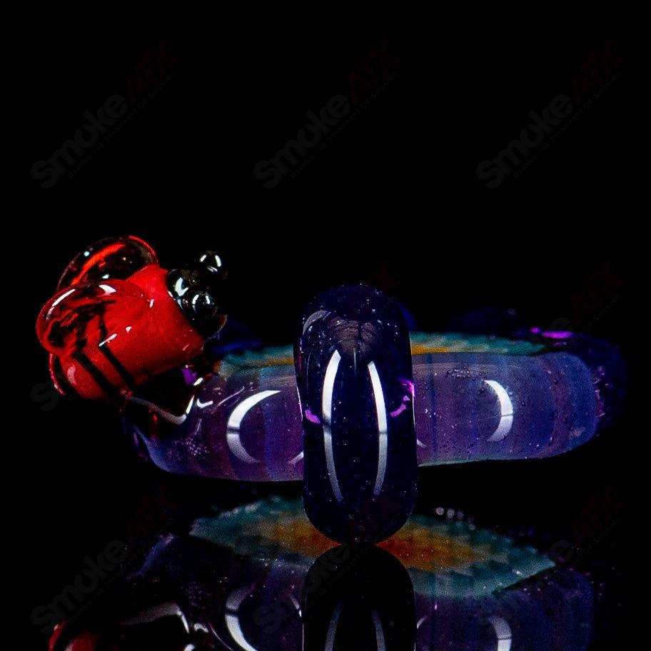 #2 Small Color Honeycomb Drip Pendant by Joe P Glass - Smoke ATX