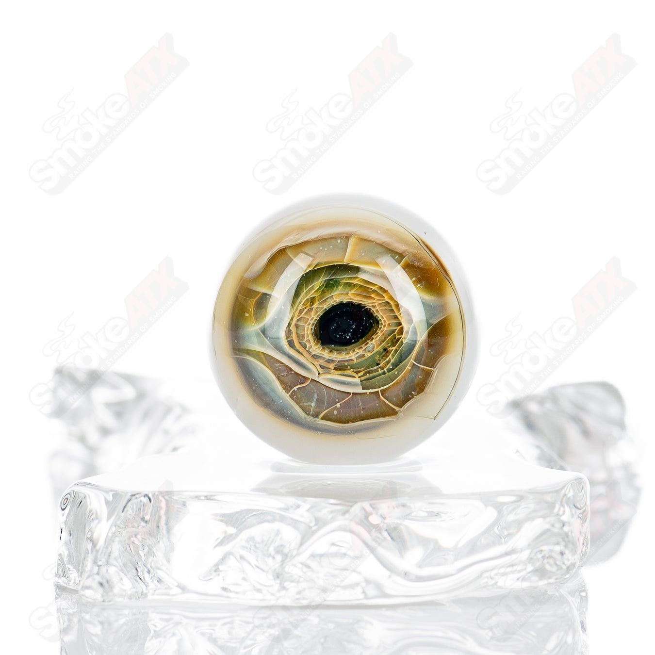 #2 Skull Eye Mili Top Mib Indo Glass - Smoke ATX