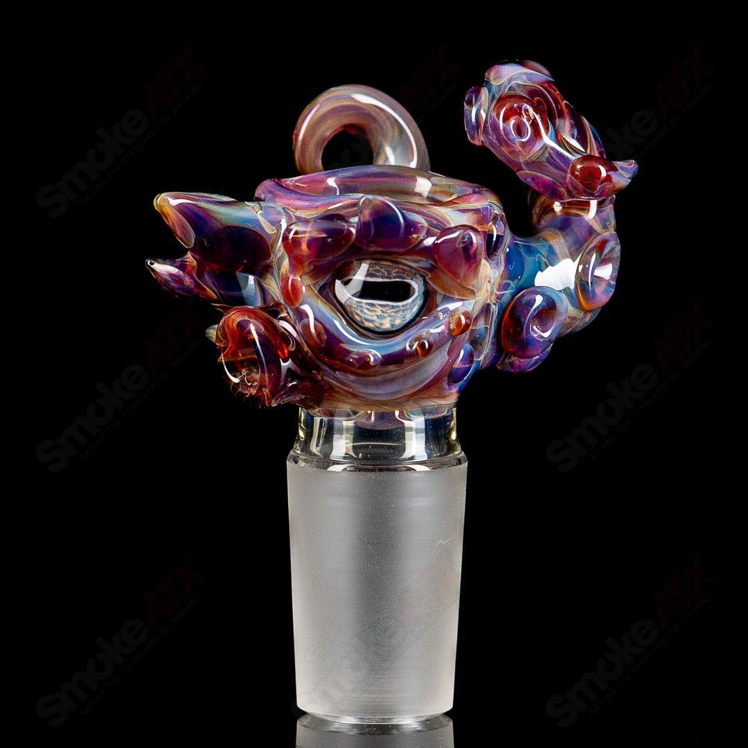 18mm Multihole Bowl by Mako Glass - Smoke ATX