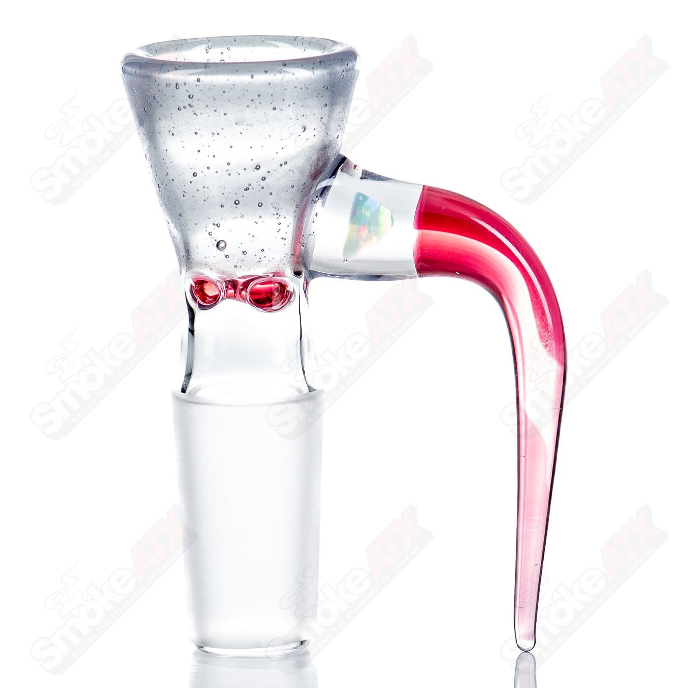 14mm Bowl with Opal Accent (Blue Satin/ Pastel Potion/ Karma) by KBC Glass - Smoke ATX