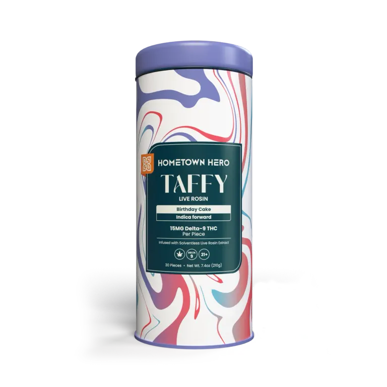 450mg Birthday Cake Live Rosin D9 Taffy Hometown Hero - Smoke ATX