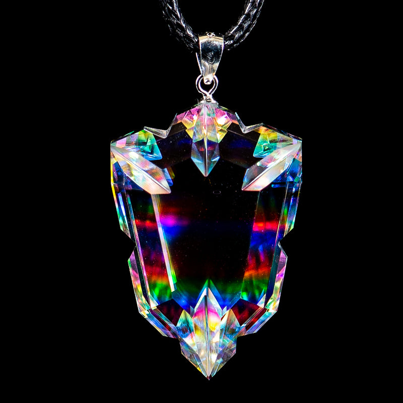 #1 Clear Double Sided Faceted Pendant by Fatal Facets