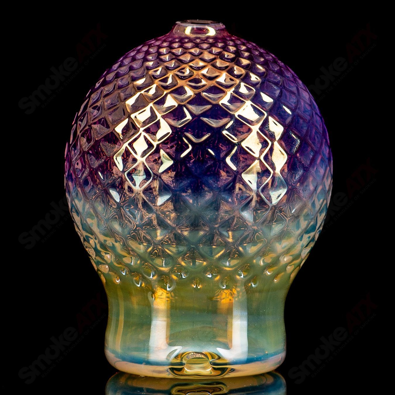 Sphere Silver+Gold Fumed diamond tech Dry Puffco Top - Smoke ATX