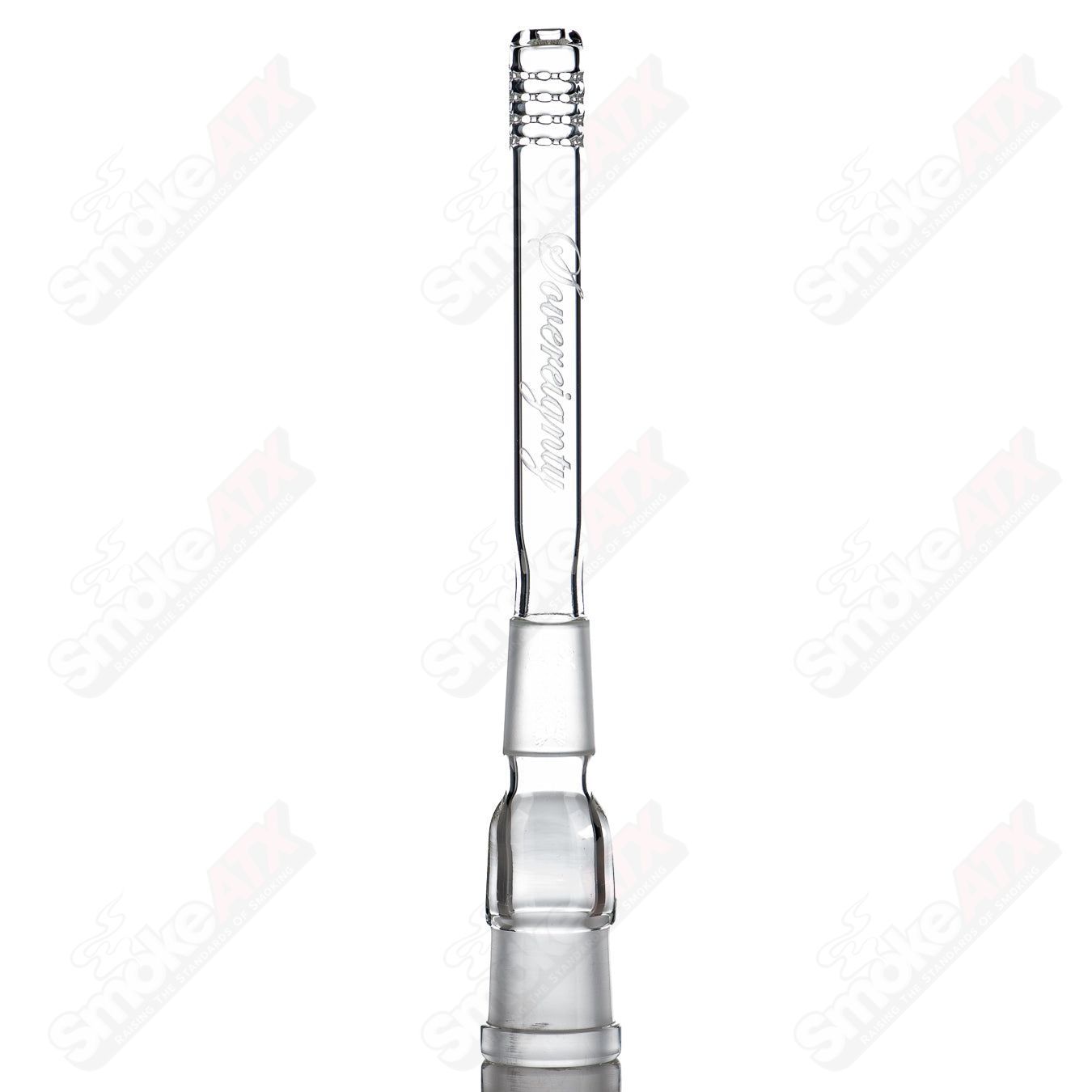 18/18mm 5.5" Gridded Downstem Sovereignty Glass - Smoke ATX