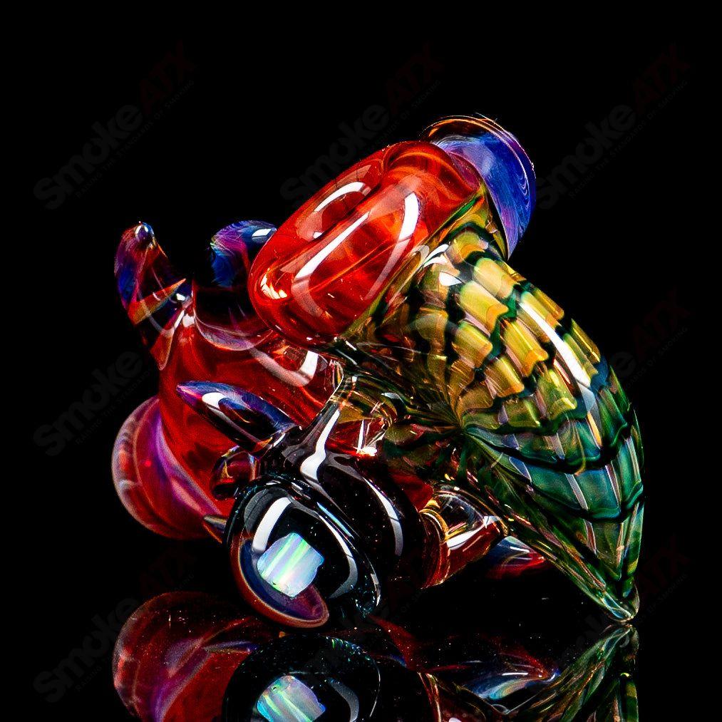 Piranha Hand Pipe Dosh Glass - Smoke ATX
