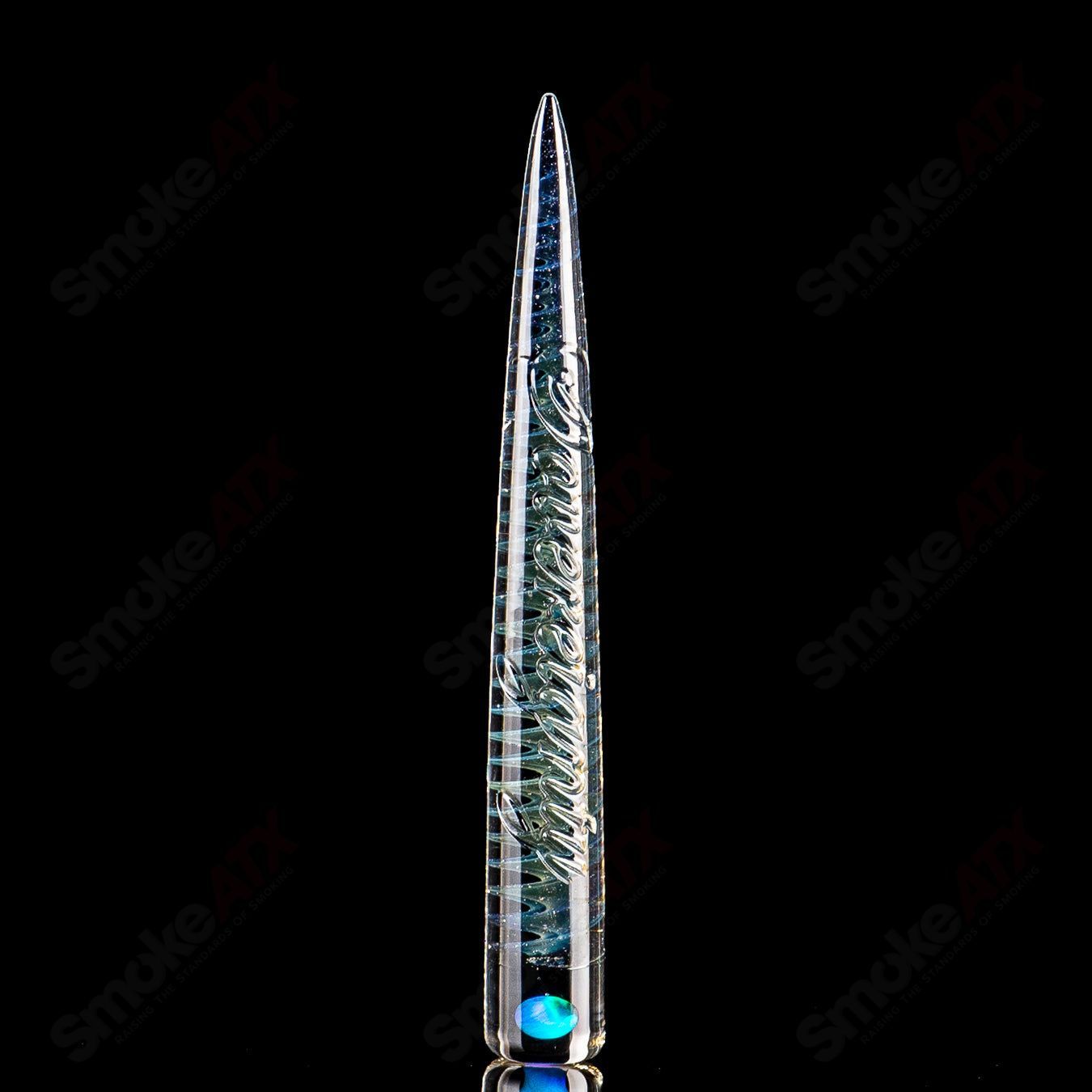 #4 Opal Accent Spiral Poker Tool Sovereignty Glass - Smoke ATX