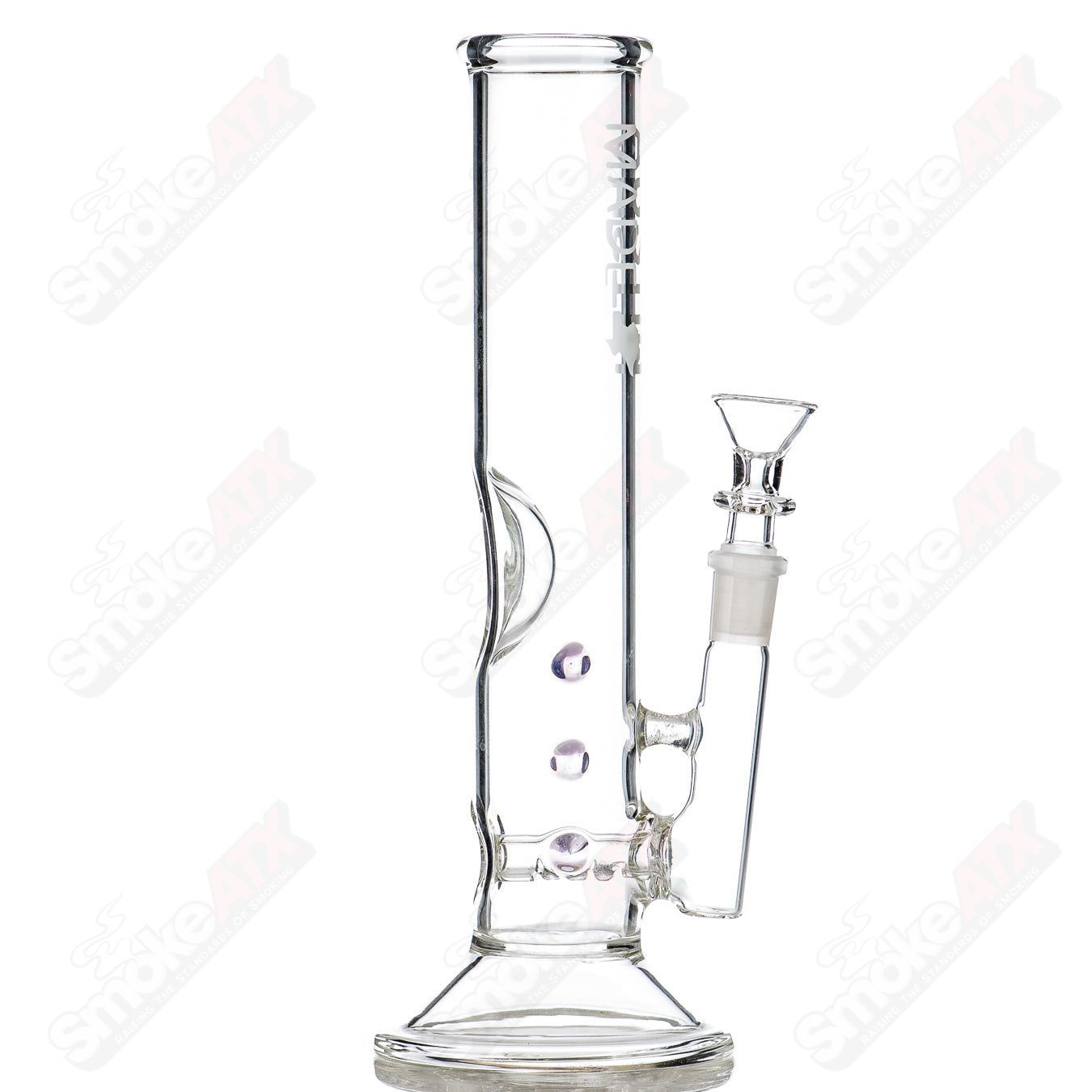 10" 44mm Color Dot Stemline Tube (Purple Slime) AMGC - Smoke ATX