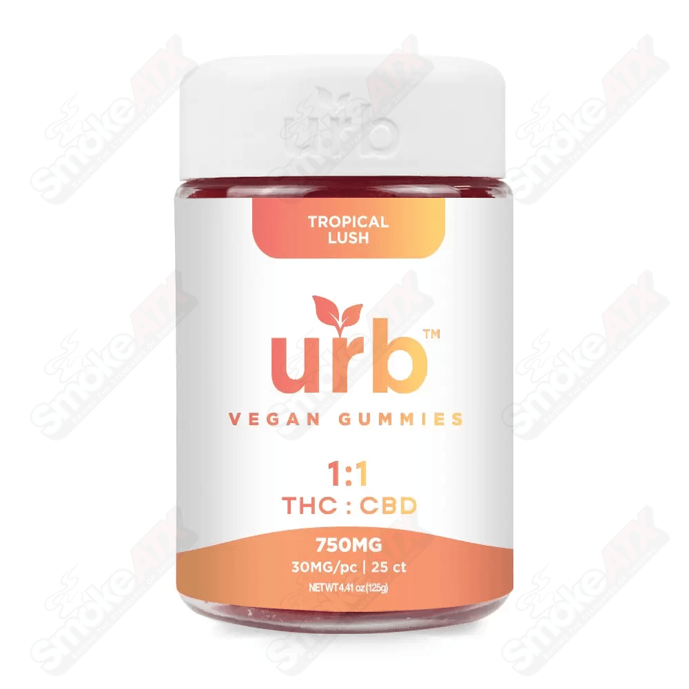 750mg 25ct Tropical Lush 1:1 Gummies Urb - Smoke ATX