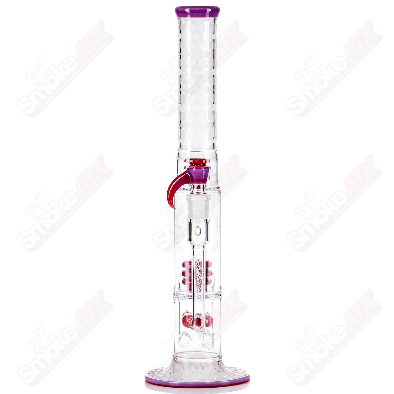 (Pink Slyme) 2x2 Fusion Perc Tube by Subliminal Glass