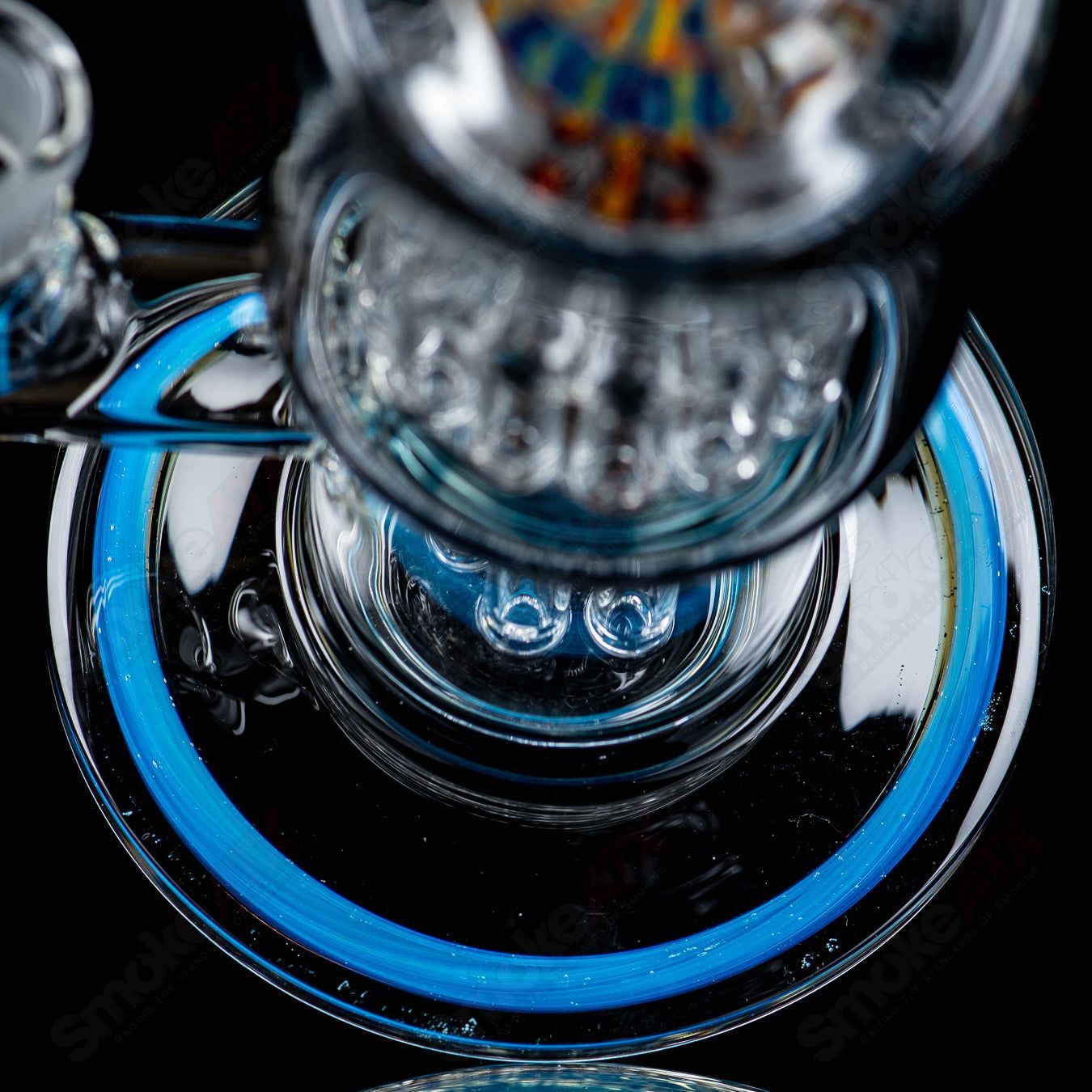 #1 Double Micro 7/13 Arm Perc with Worked Sections by Toro Glass - Smoke ATX