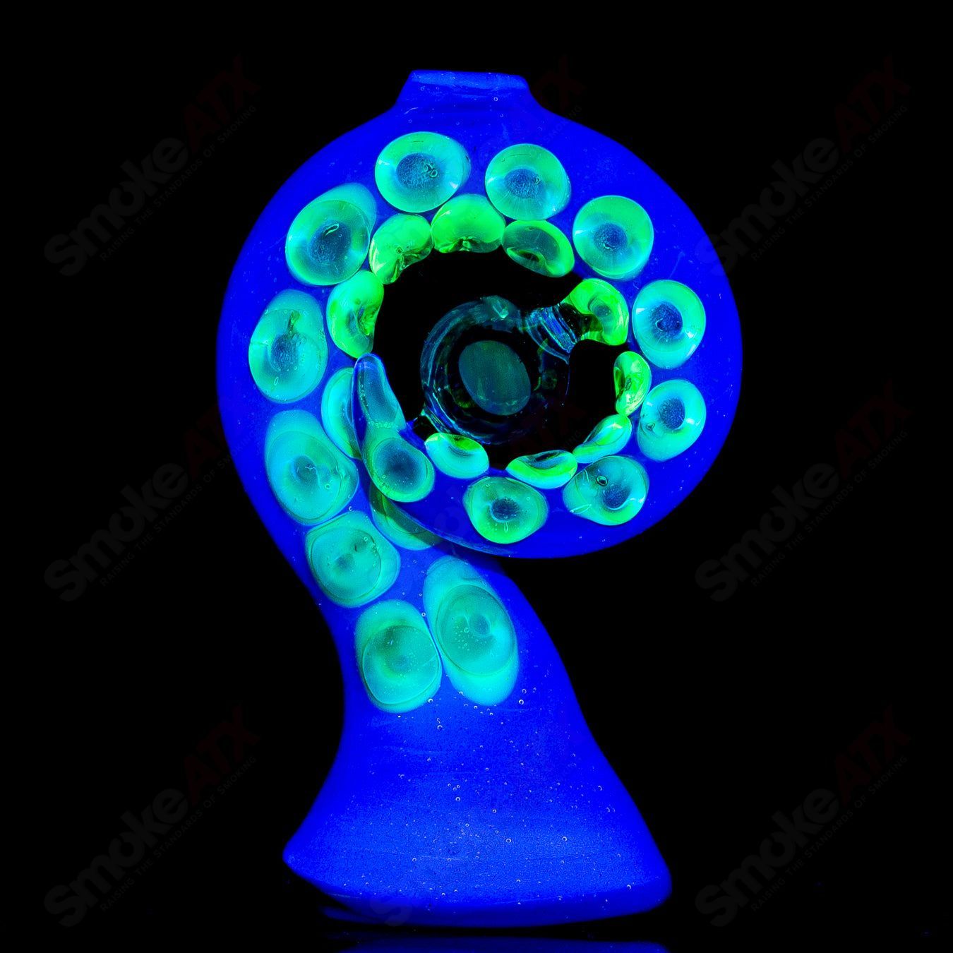 Tentacle Dry Puffco Top by Mako Glass - Smoke ATX