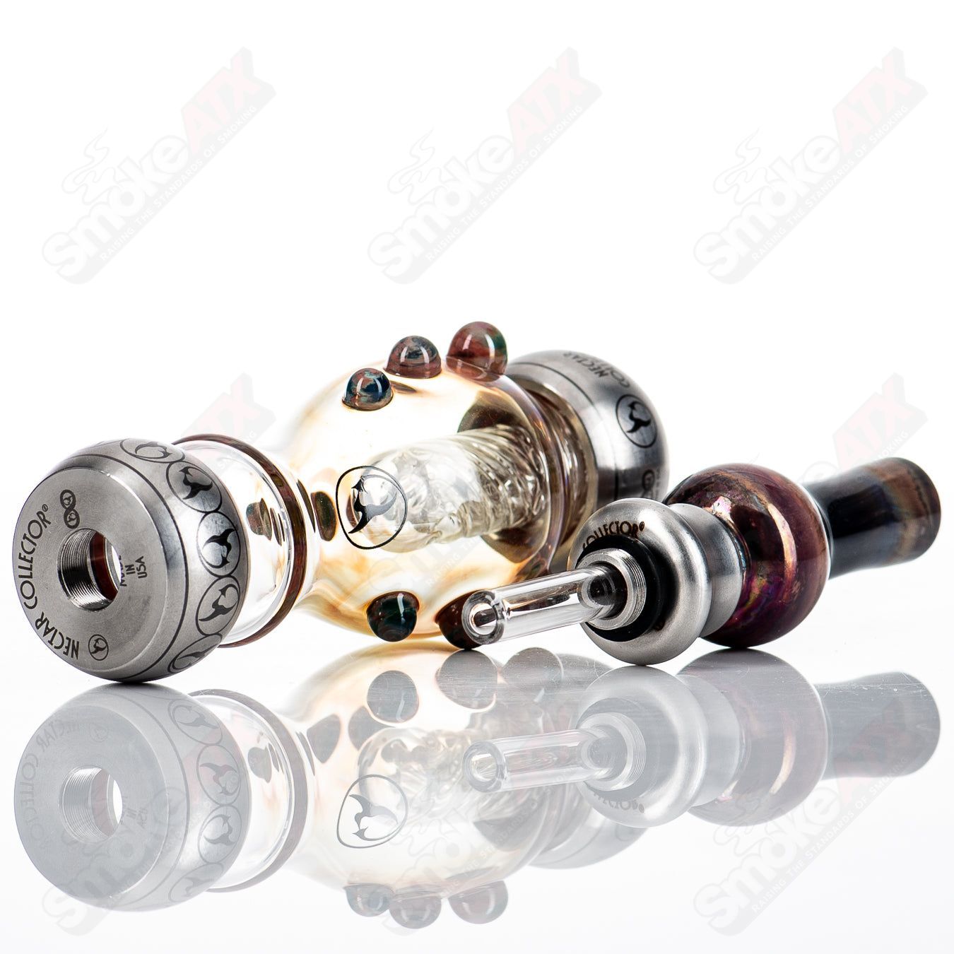 Pro Delux Kit w/stand Aurora Nectar Collector - Smoke ATX