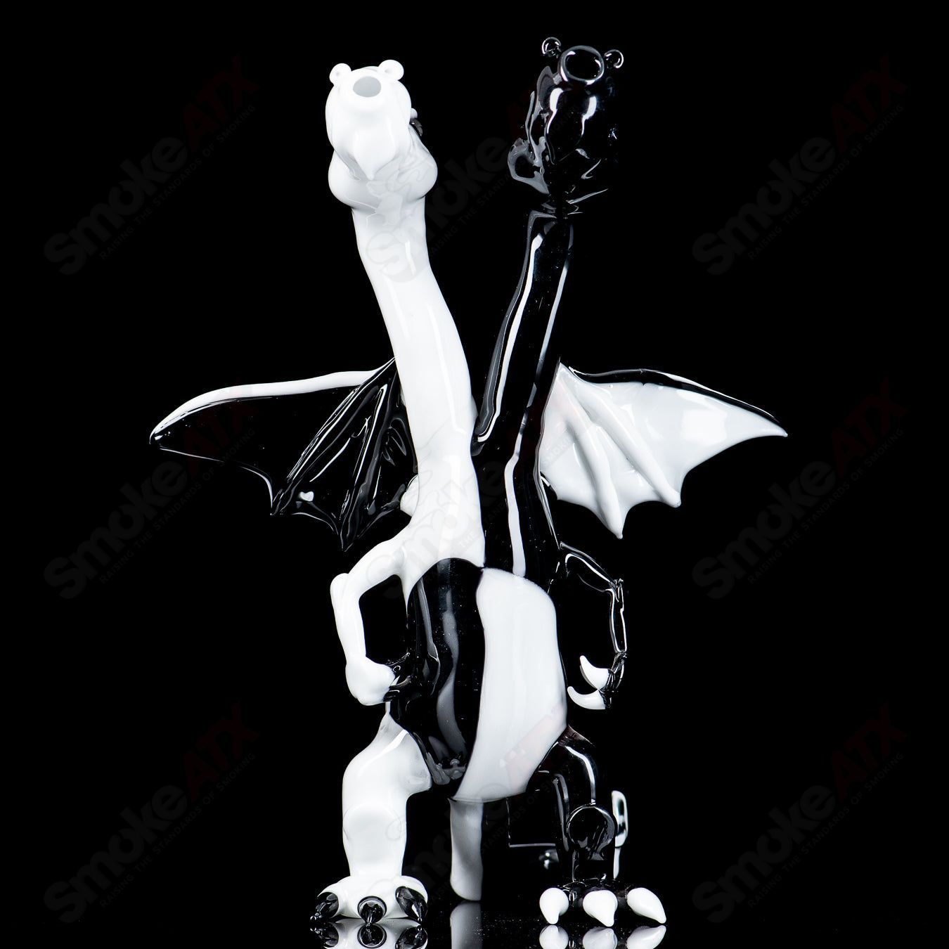 Double Headed Dragon Hendy Glass - Smoke ATX