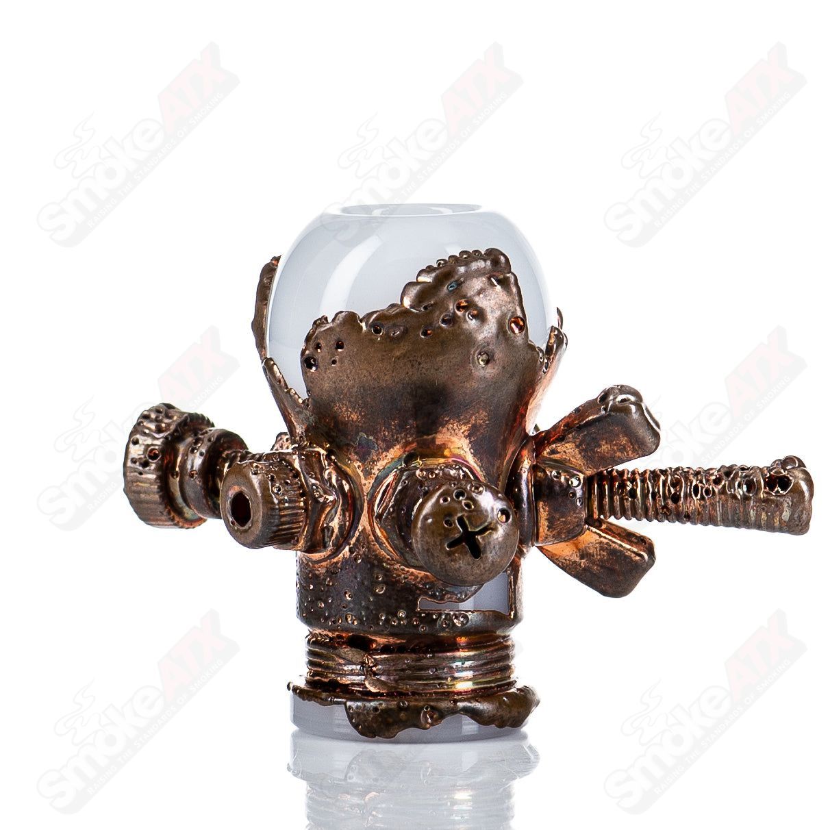 14mm Milk White Electroformed Dome Slide by Snic Glass - Smoke ATX