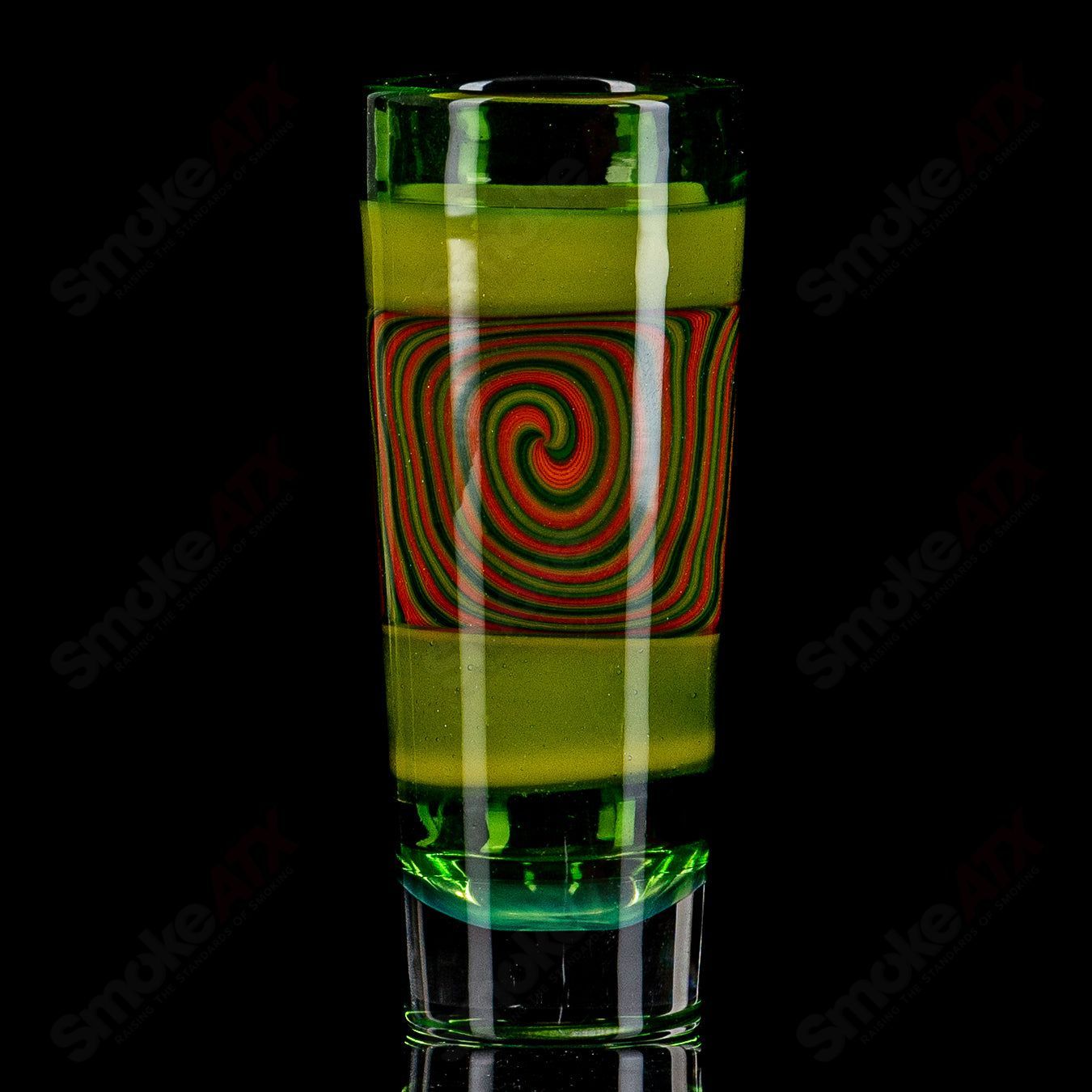 Green Wigwag Shot Glass Don Chile Ortega
