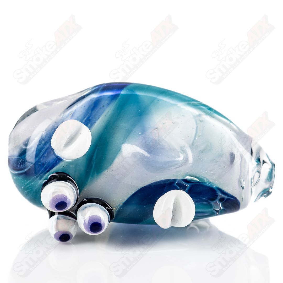 #122 3-Eyed Face Pipe Glass by Nobody - Smoke ATX