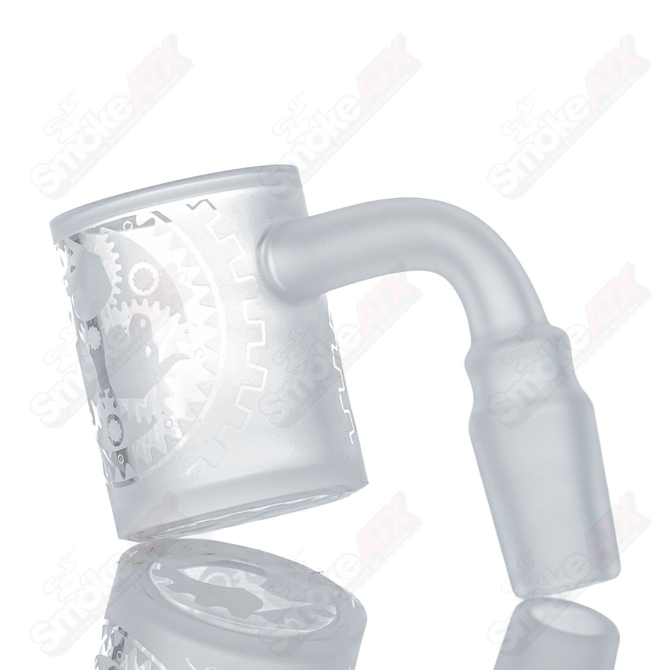 30mm Fully Blasted 14/90 Quartz Grail by Toro Glass - Smoke ATX