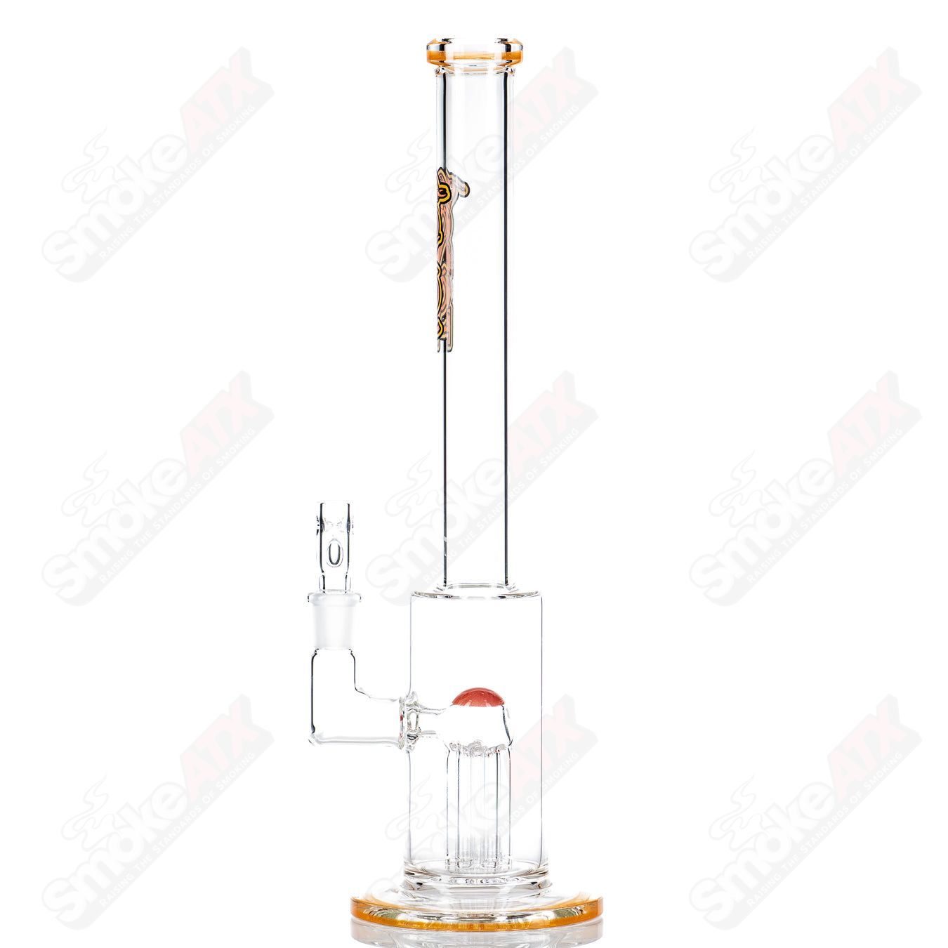 #1 14mm Mini Tree w/ Color Accents Toro Glass - Smoke ATX