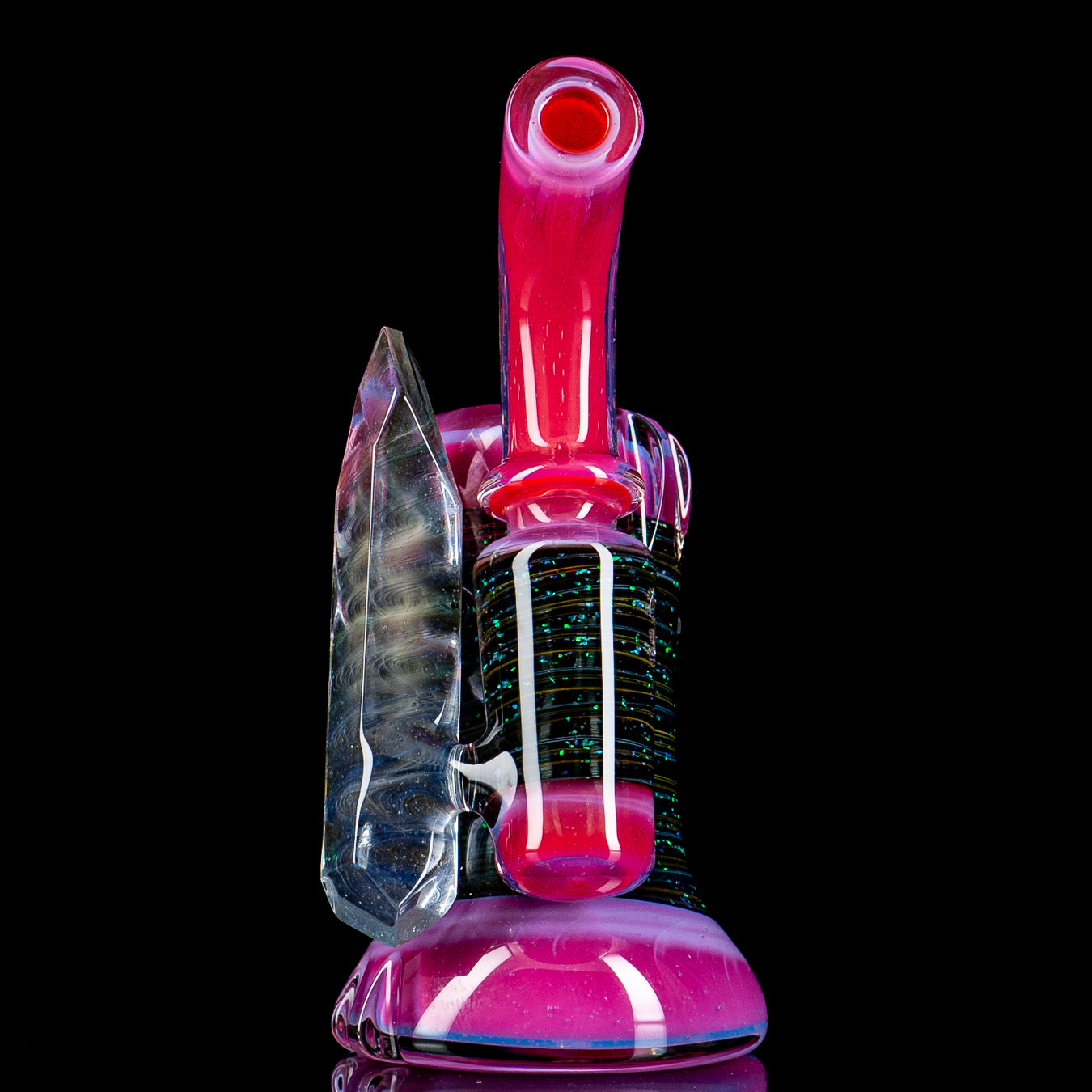 Carved Crushed Opal Dry Standup Lock w/ Faceted MIB by Rotational Science - Smoke ATX