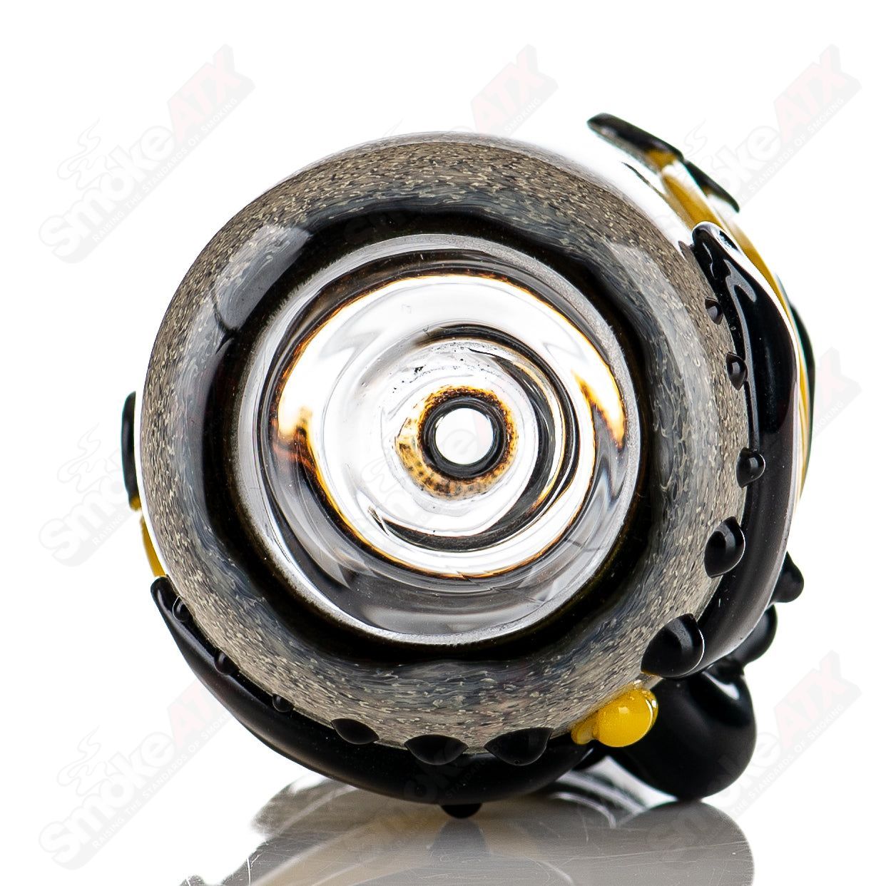 Spinning Tiki Head Scientific Tube by Carsten Carlile & Dirty Rico Glass - Smoke ATX