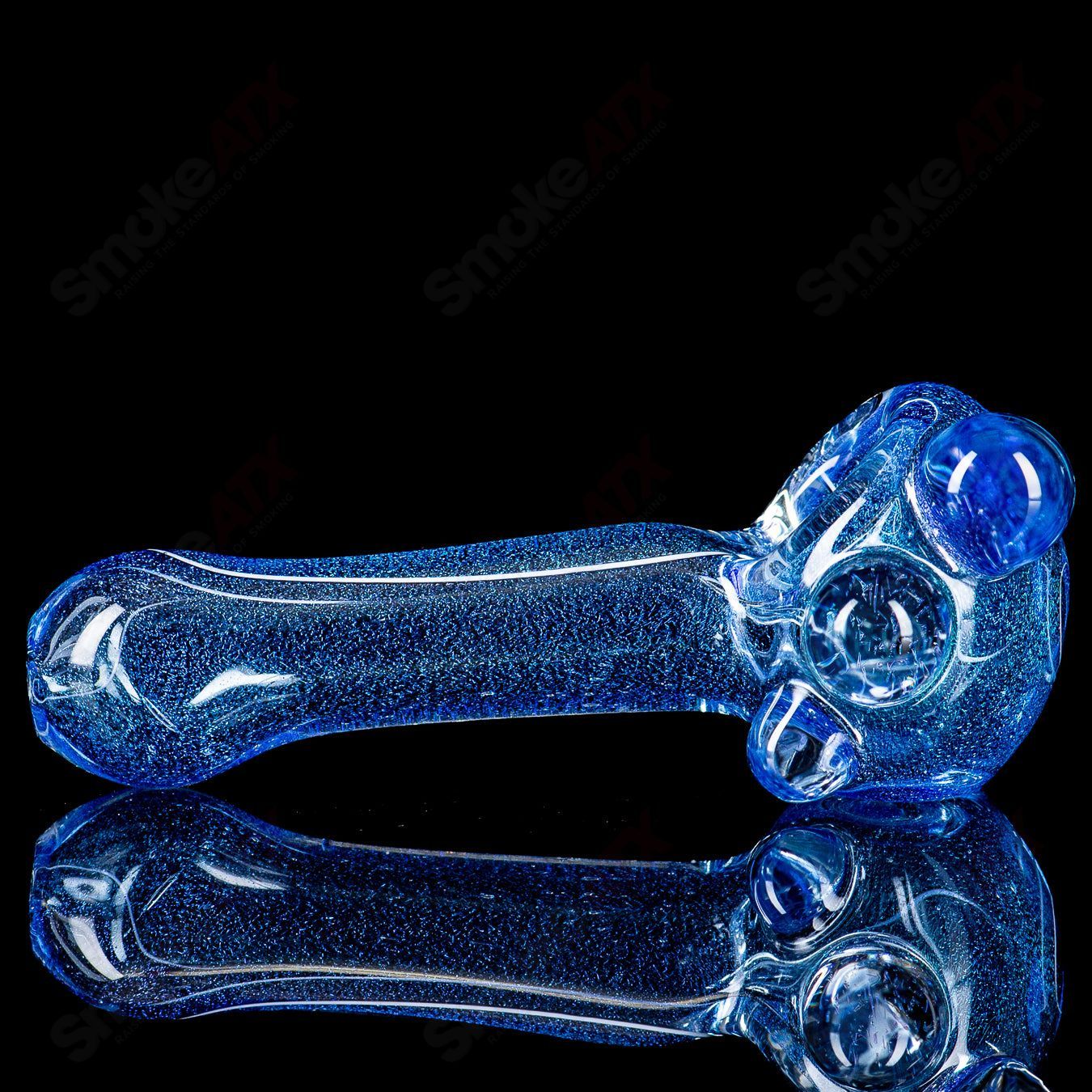 #1 Medium Dichro Spoon (Over Cobalt) by SPG - Smoke ATX