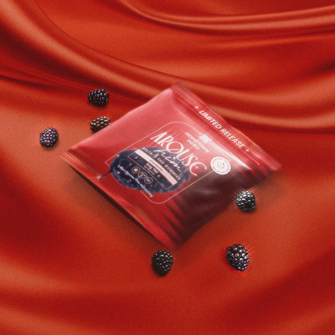 Wild Berry Limited Release Arouse Him 5mg D9 Thc Wild Berry Gummies Hometown Hero - Smoke ATX