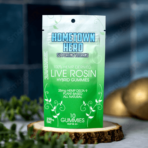 250mg Hybrid Delta-9 Live Rosin Gummies Hometown Hero - Smoke ATX