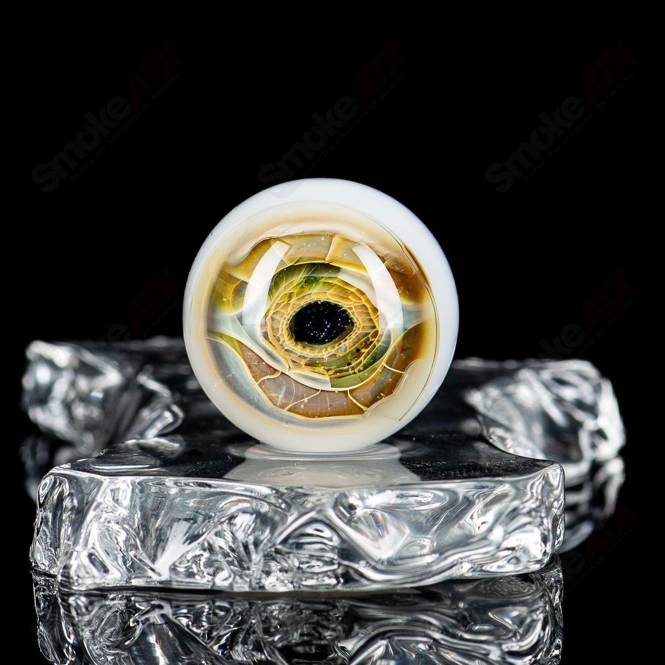 #2 Skull Eye Mili Top Mib Indo Glass - Smoke ATX