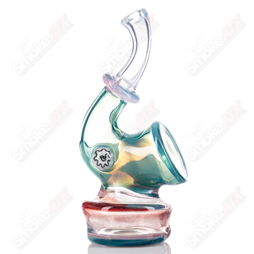 Meta Sherlock Puffco dry top by JMass, clear glass Puffco top with intricate design, designed for Puffco vaporizer accessories.