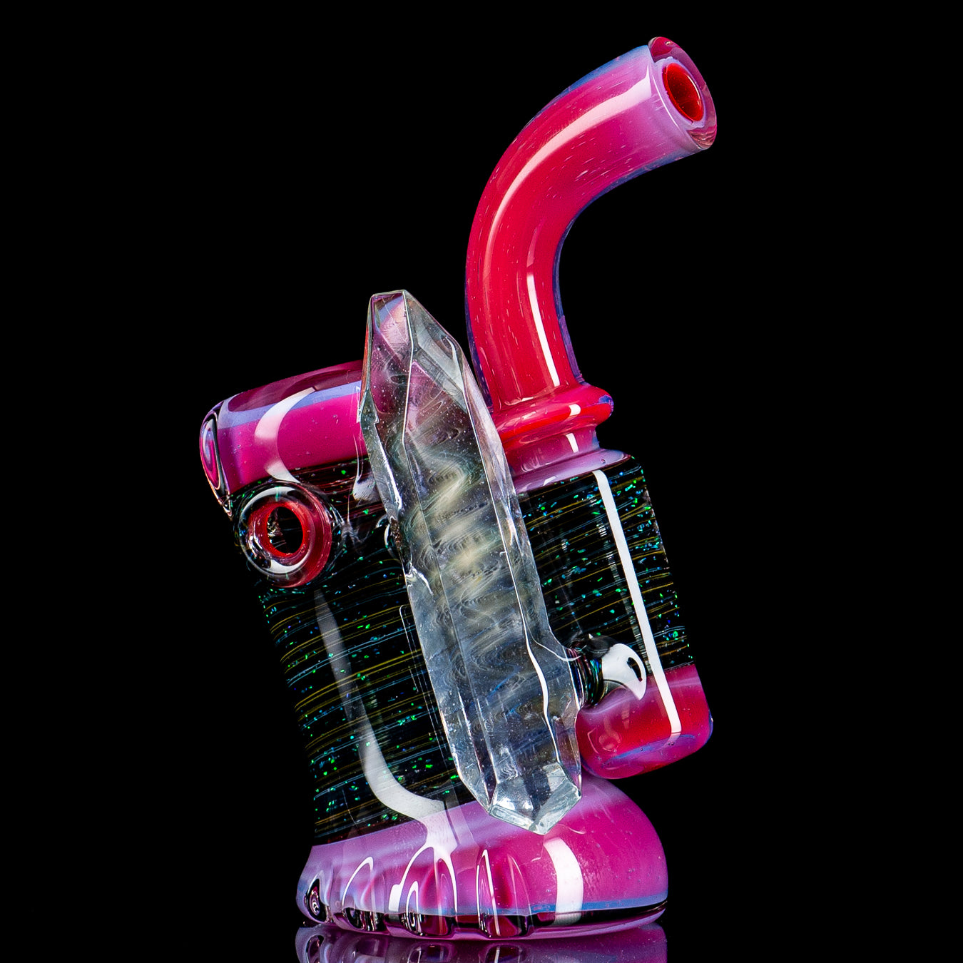 Carved Crushed Opal Dry Standup Lock w/ Faceted MIB by Rotational Science - Smoke ATX