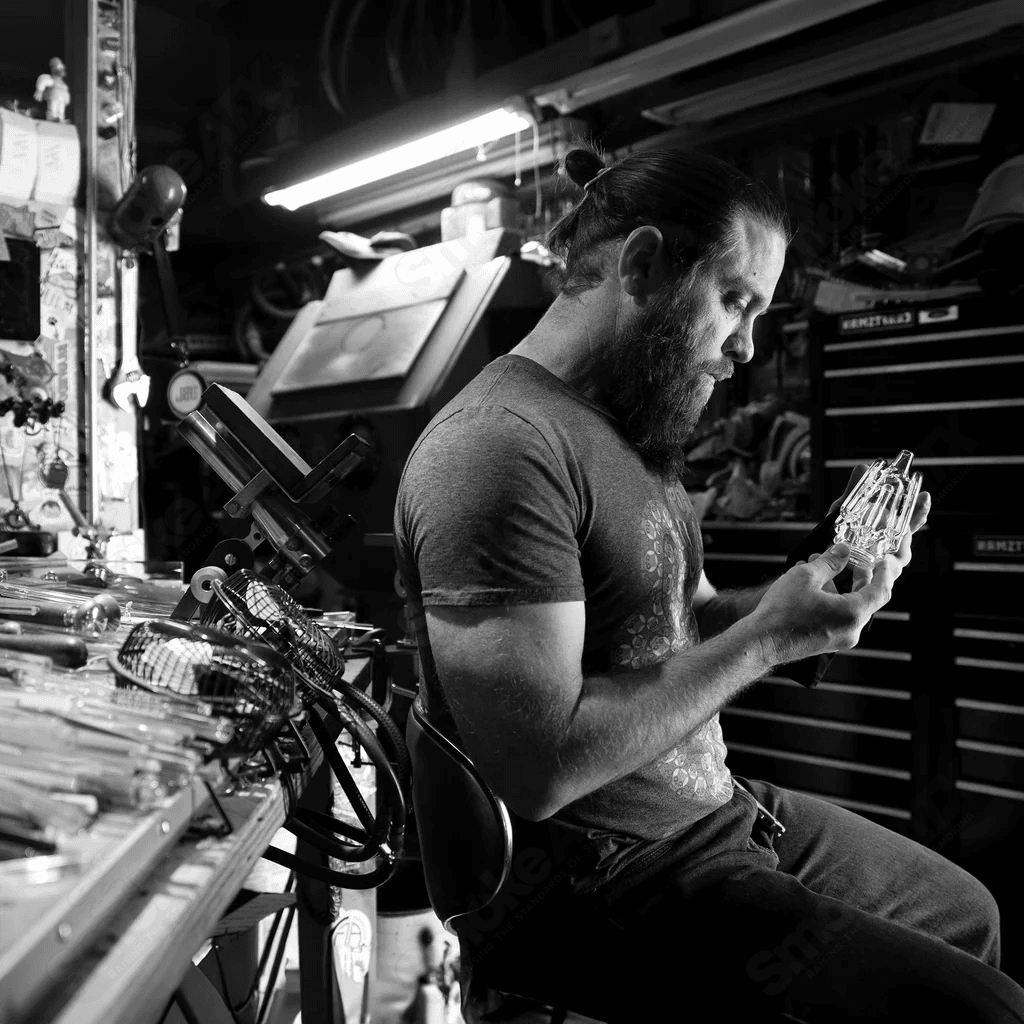 Ryan Fitt SE 2.0 Puffco Peak Recycler Glass - Smoke ATX