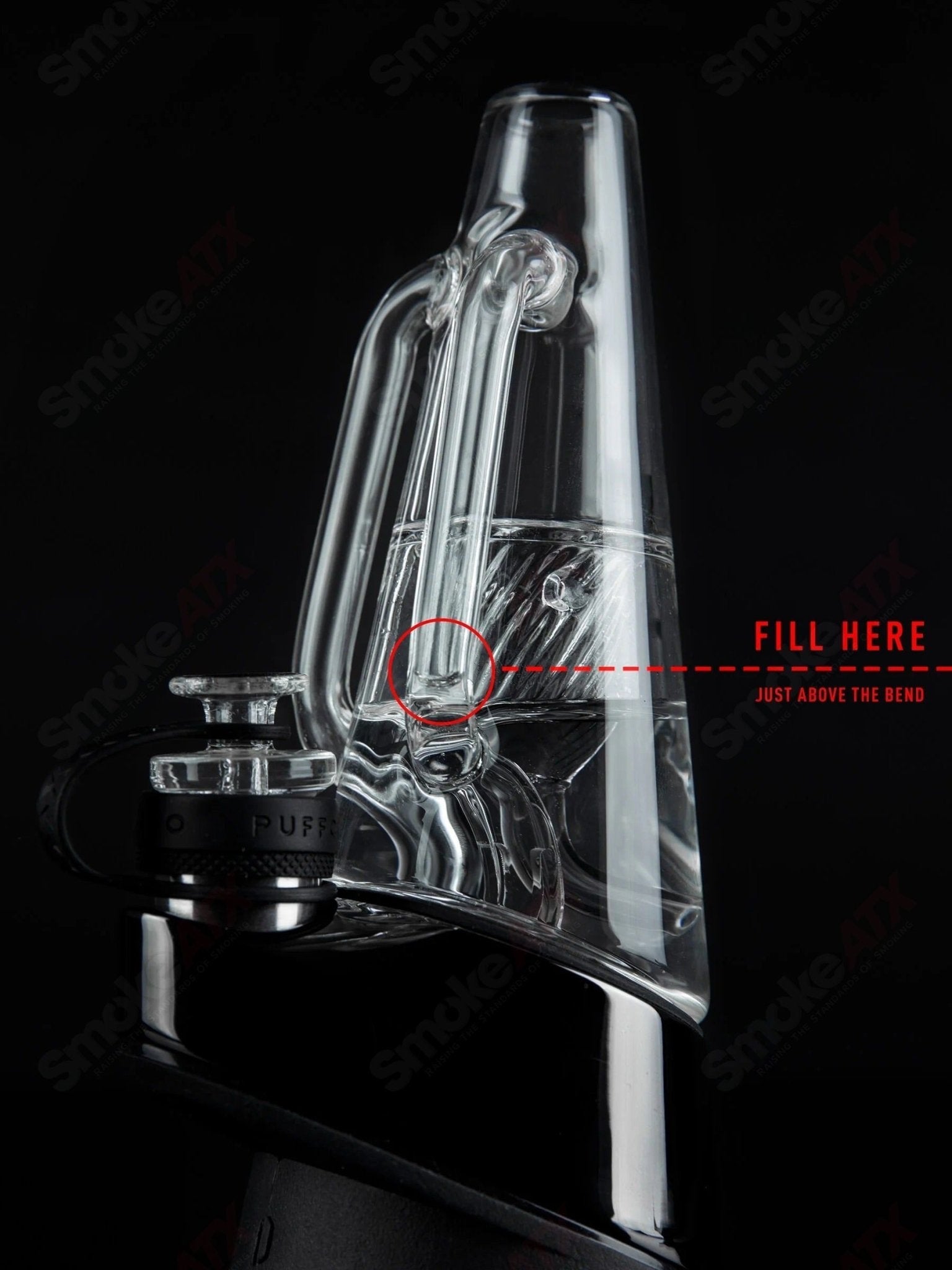 Ryan Fitt SE Puffco Peak Recycler Glass - Smoke ATX