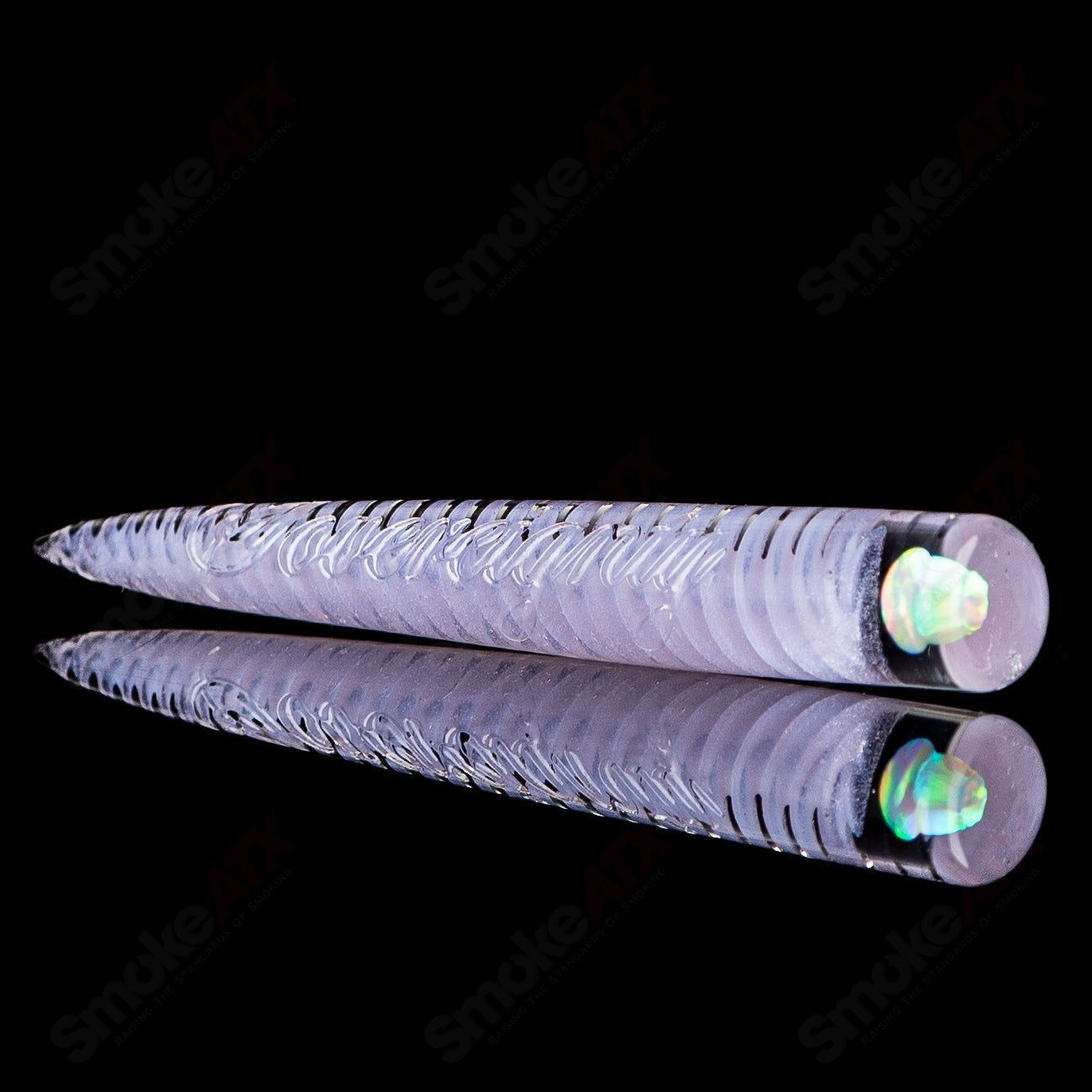 #2 Opal Accent Spiral Poker Tool Sovereignty Glass - Smoke ATX