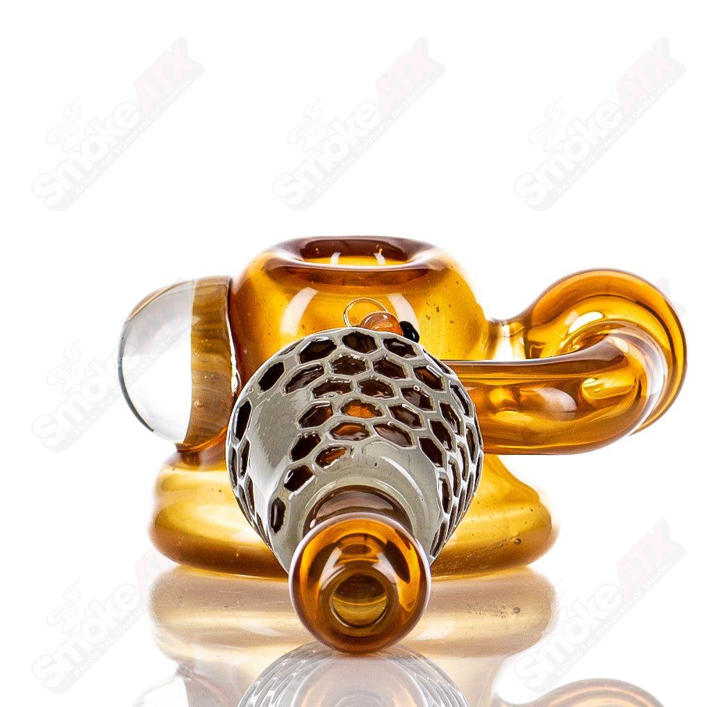 Sitting Honeycomb Dry Pipe Joe P Glass - Smoke ATX