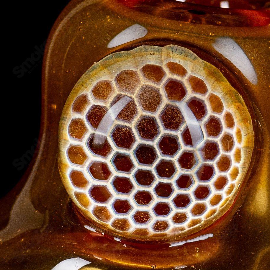 Sitting Honeycomb Dry Pipe Joe P Glass - Smoke ATX