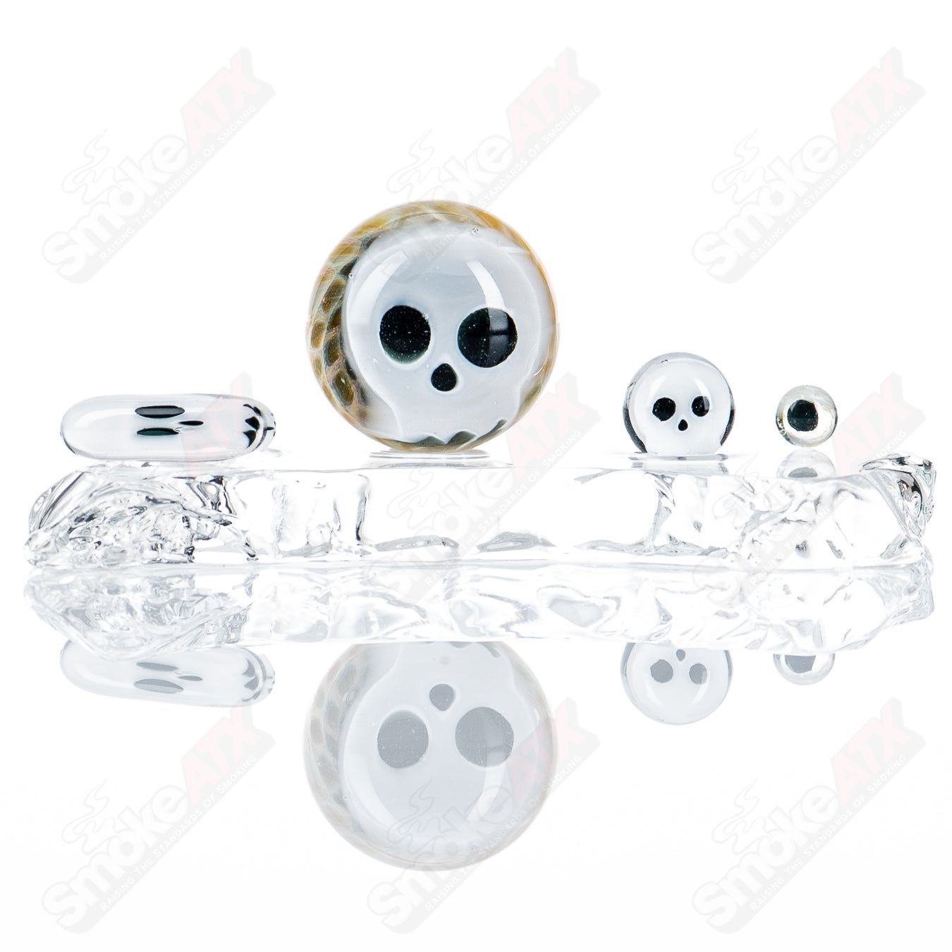 Skull Eye Milli Slurper Set Indo Glass - Smoke ATX