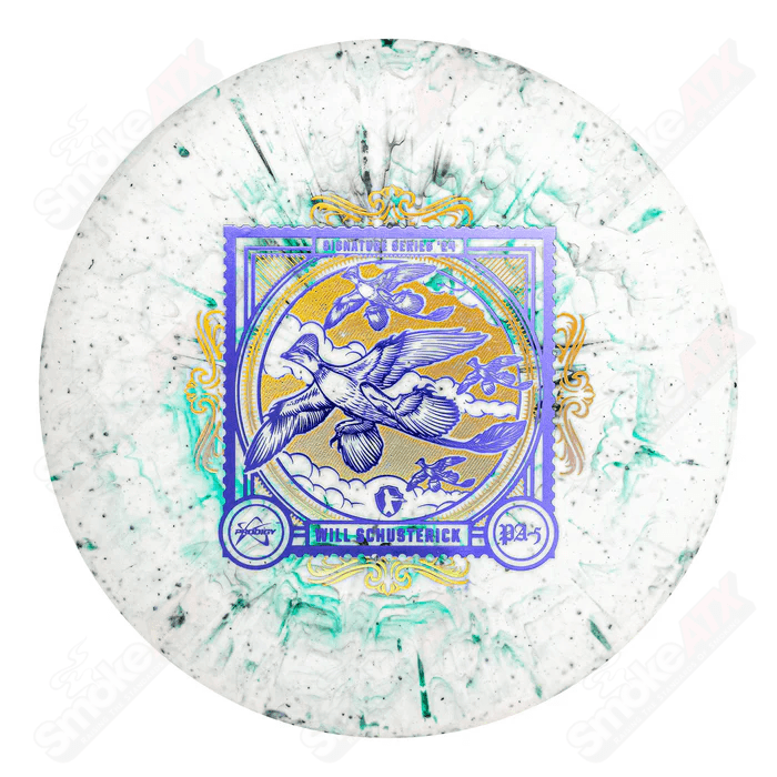 170-177g Green/Black PA-5 Will Schusterick 2024 Signature Series 300 Fractal Plastic Prodigy Disc - Smoke ATX
